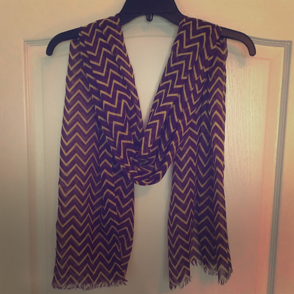 LSU Purple & Gold Chevron Scarf